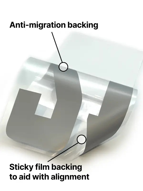 Iron on number with anti-migration backing for long-lasting colour protection.