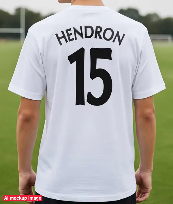 Personalised Football T-Shirt with Name & Number